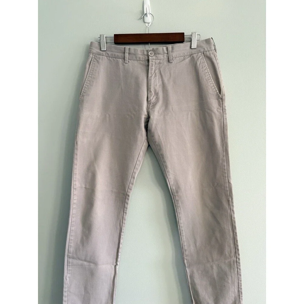 J. Crew The Driggs Pants Mens 31x30 Gray Chino Slash Pockets Casual Preppy